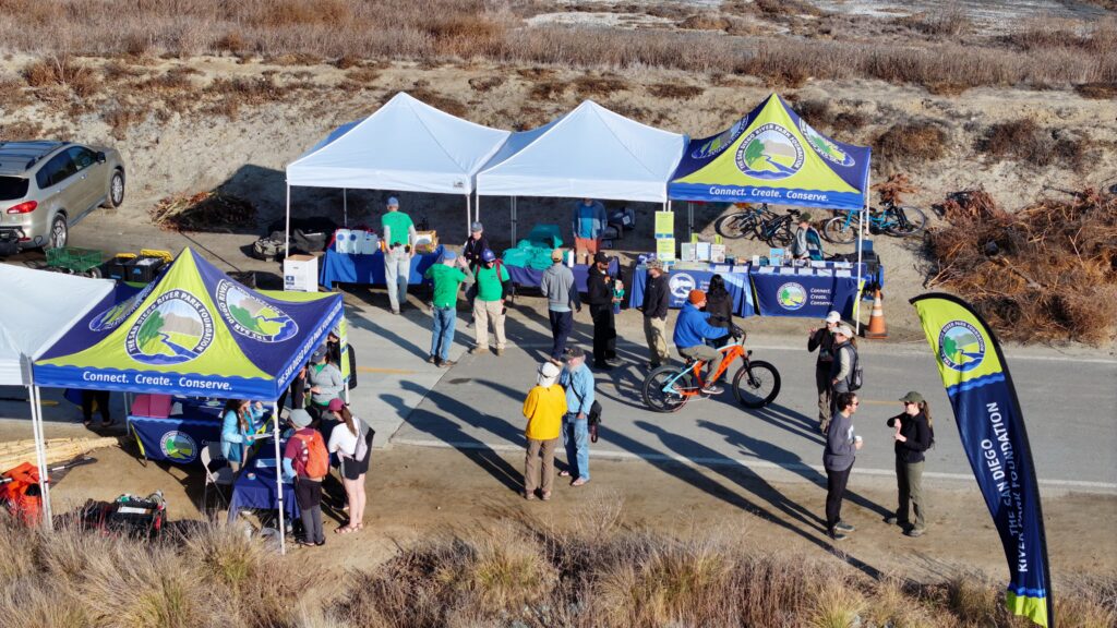 San Diego River Park Foundation volunteers check in for the kayak clean up event