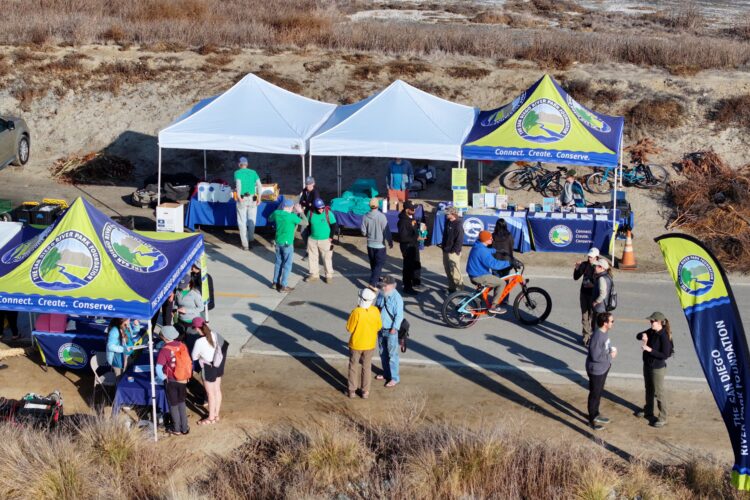 San Diego River Park Foundation volunteers check in for the kayak clean up event