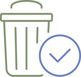 Illustration of trash can