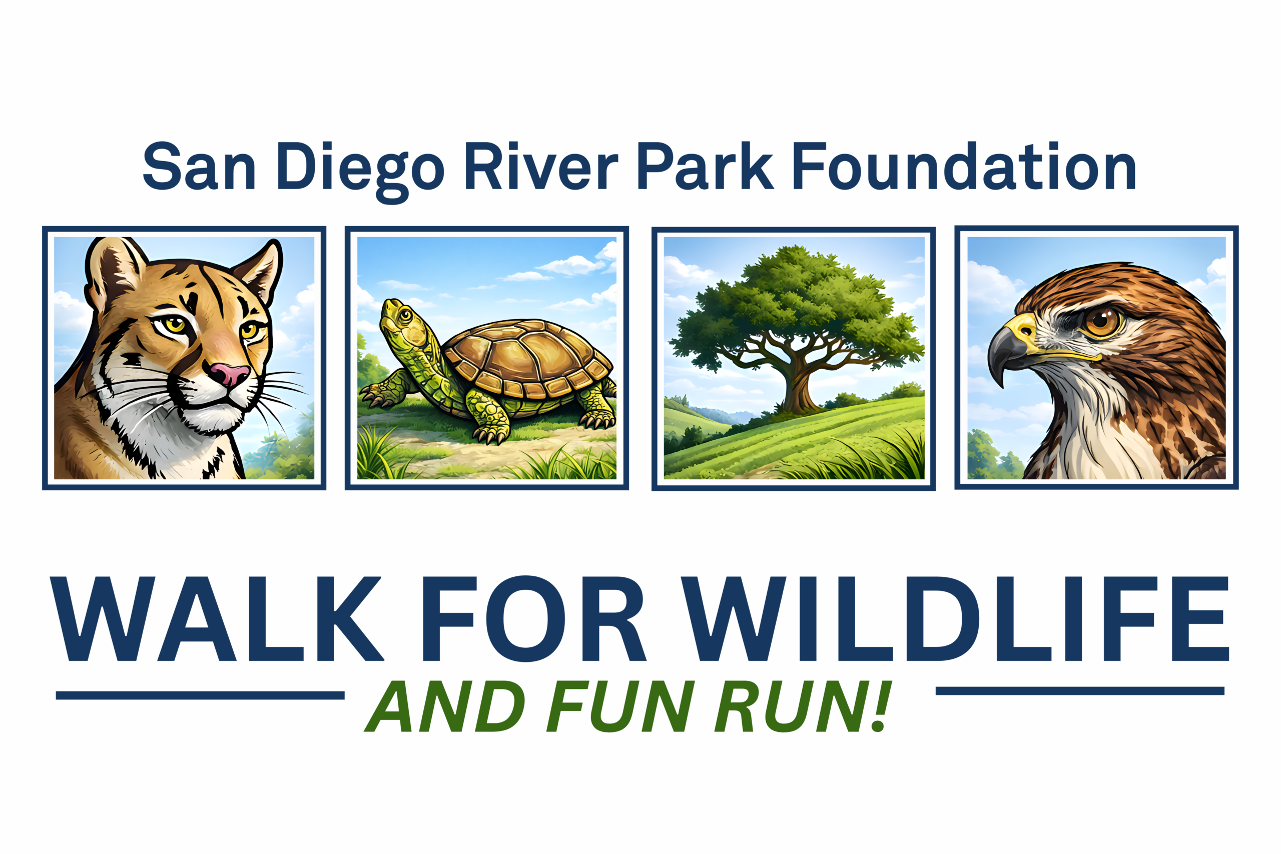 Walk for Wildlife logo with animals