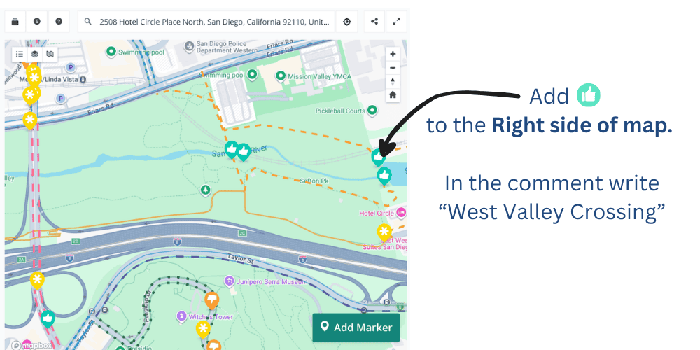 Step 5 Move The Map East, And Add 2nd Along The Orange Dotted River Trail (2)